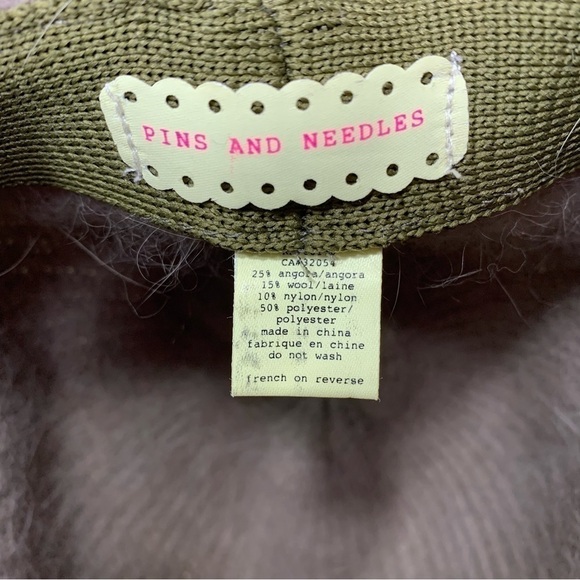 pins & Needles Tan Soft Minimalist Angora Wool Blend Fedora Knit Bucket Hat - Picture 10 of 13